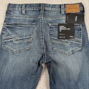 NEW Silver Jeans Co Mens 32x32 (Actual 34x32) Craig Easy Fit Bootcut Blue Jeans